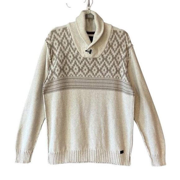 Outpost Makers Mens Pullover Sweater Shawl+Toggle Collar XL Fair Isle Gorpcore - Picture 1 of 14
